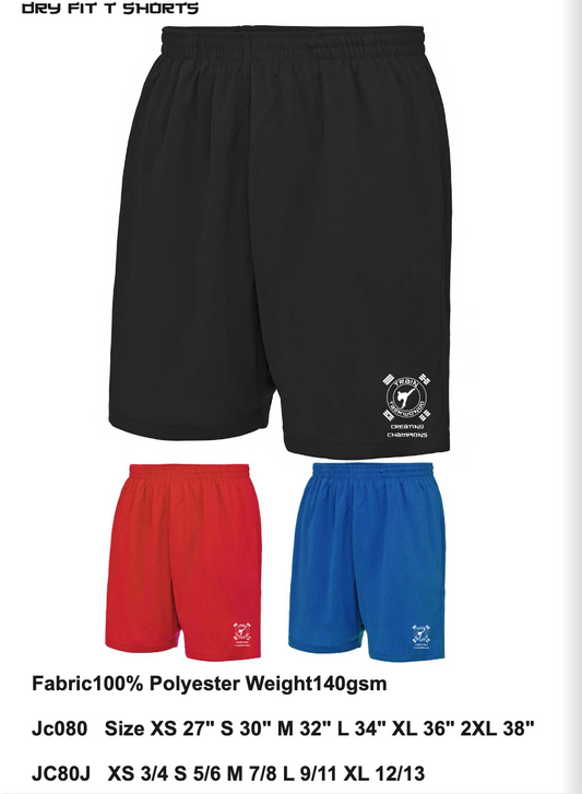 Train Taekwondo Dry-Fit Performance Shorts