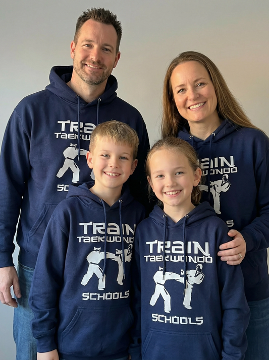 Train Taekwondo School Design Club Hoody Navy