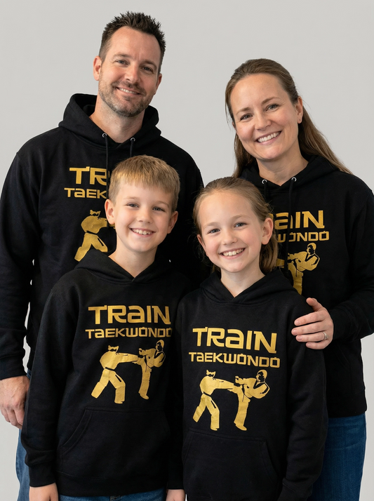 Train Taekwondo School Design Club Hoody Black