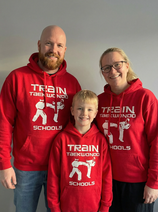 Train Taekwondo School Design Club Hoody Red